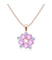 Beautiful Flowers Silver Necklace SPE-12
